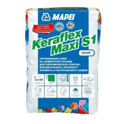 Высокоэластичный клей для плитки Keraflex Maxi S1 Mapei, 25кг