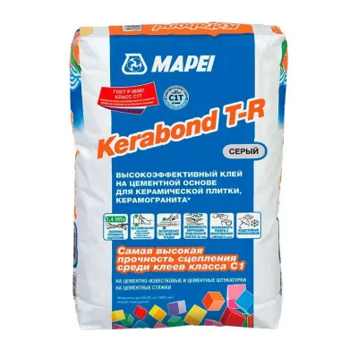 Плиточный клей Kerabond T-R Mapei, 25 кг (серый)