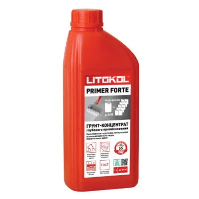Грунт-концентрат глубокого проникновения Litokol Primer Forte, 1л.
