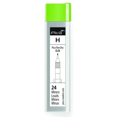 Комплект грифелей 7050/SB для строительного карандаша Pica-FINE Dry (24 шт. в блистере с 2 доп.ластиками) (H)
